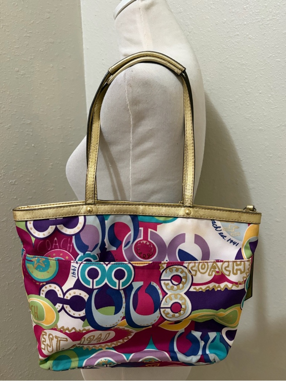 2012 Y2K Coach Poppy Graffiti Glam Tote - Picture 6 of 13